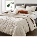 European Flax Linen Cotton Metallic Bedspread & Pillowcases - Belgian Flax