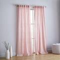 European Flax Linen Blackout Curtain - Vintage Rose