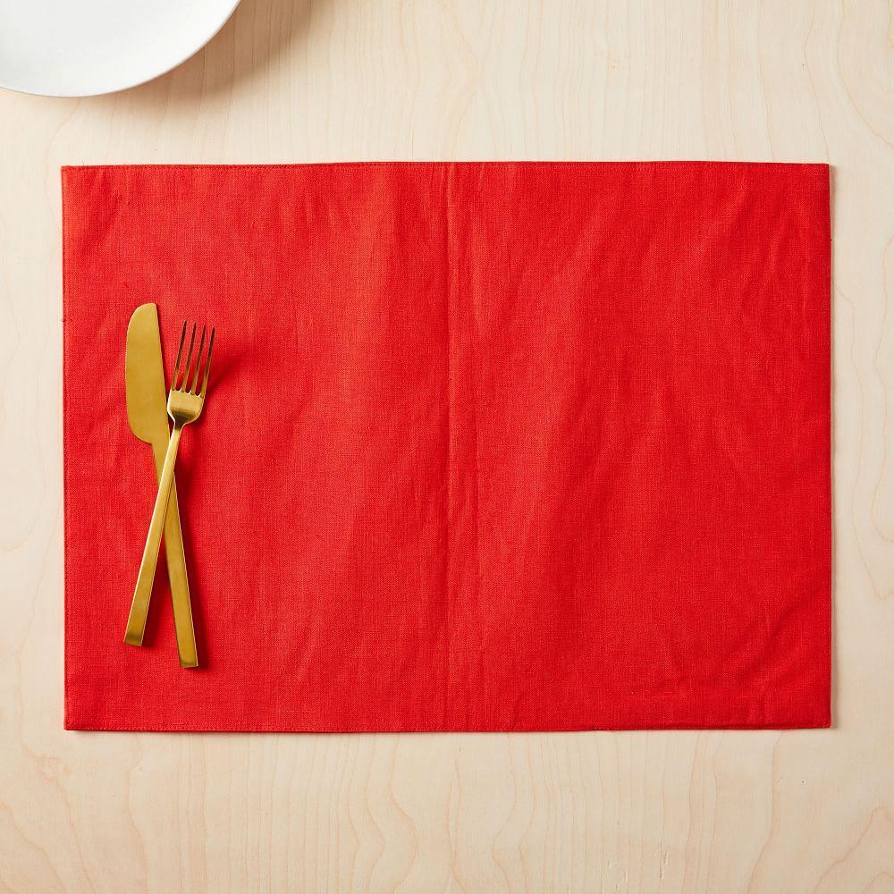 Belgian Flax Linen Placemat Set - Lined (Set of 2)