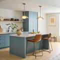Bezel Perforated Metal Pendant (41 cm)