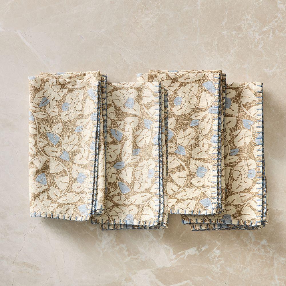 Block Print Palm Napkin Sets