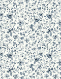 Rylee + Cru Blue Floral Wallpaper Swatch