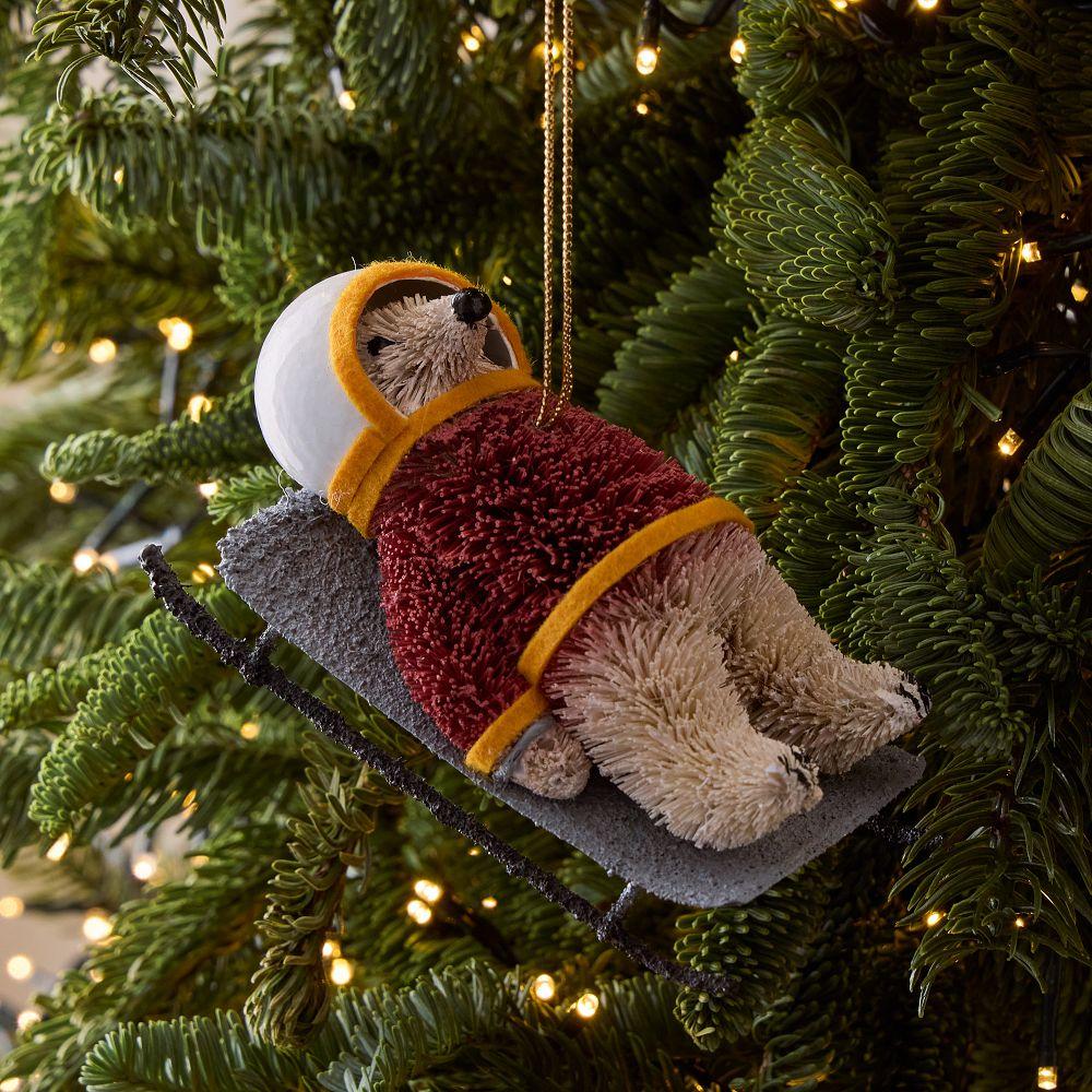 Bottlebrush Polar Bear Bauble