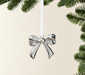 Pottery Barn Kids Bow Silver Keepsake Ornament