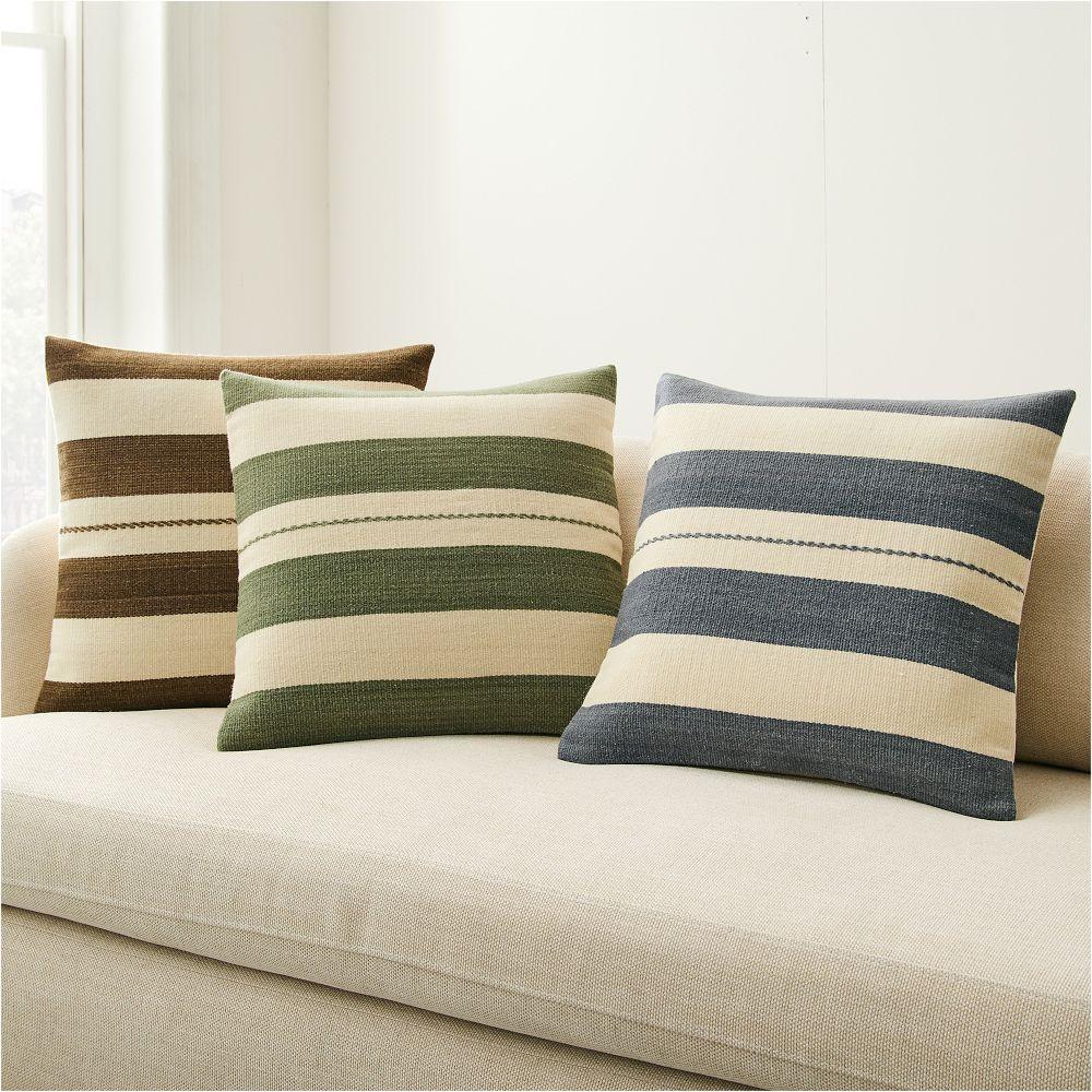 Broad Wool Stripe Cushion Cover