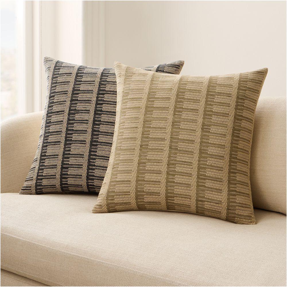Broken Silk Wide Stripe Cushion Cover