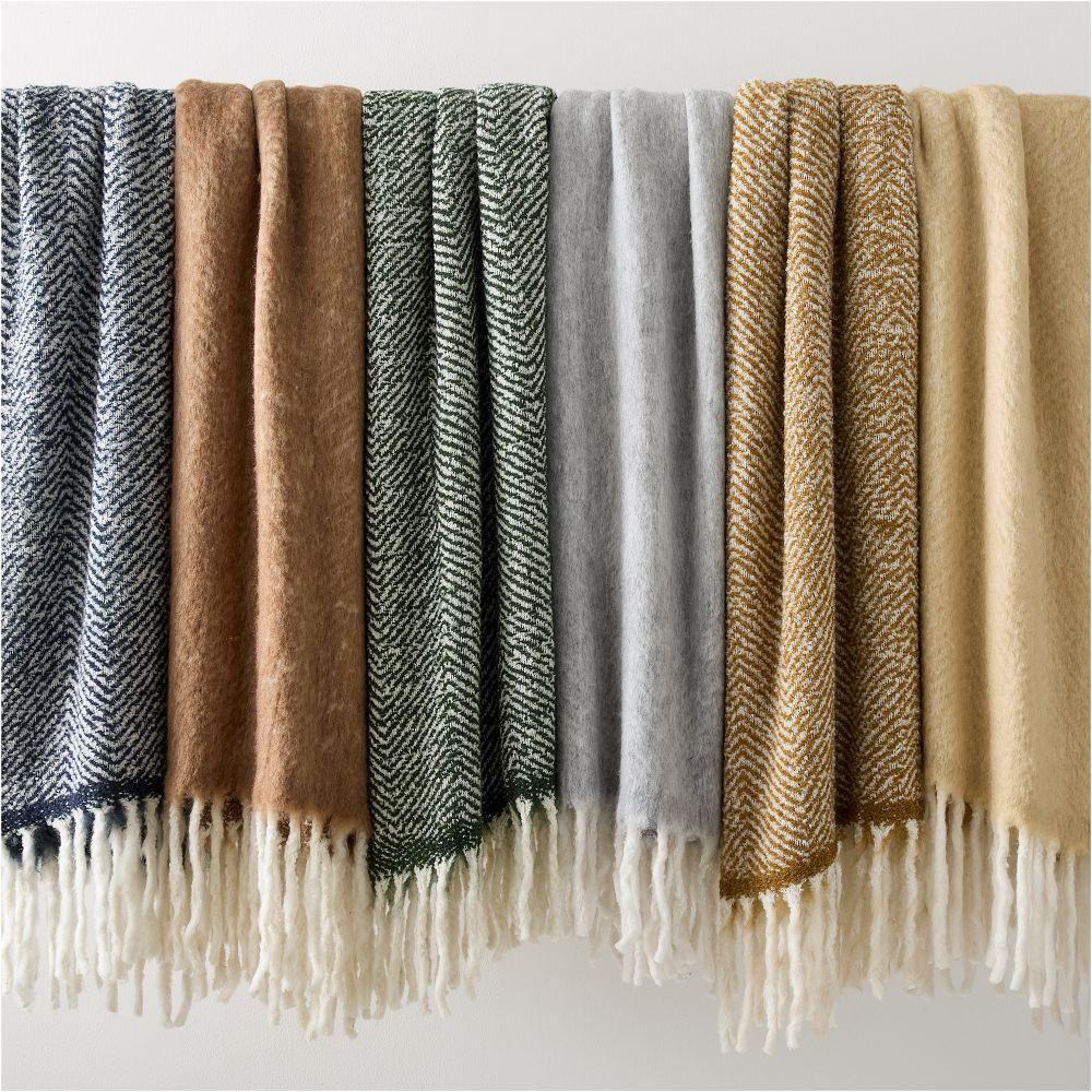 Brushed Herringbone Throw