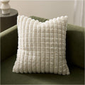 Bubble Quilted Fur Cushion Cover