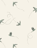 Rylee + Cru Sparrow Wallpaper Swatch, Blue