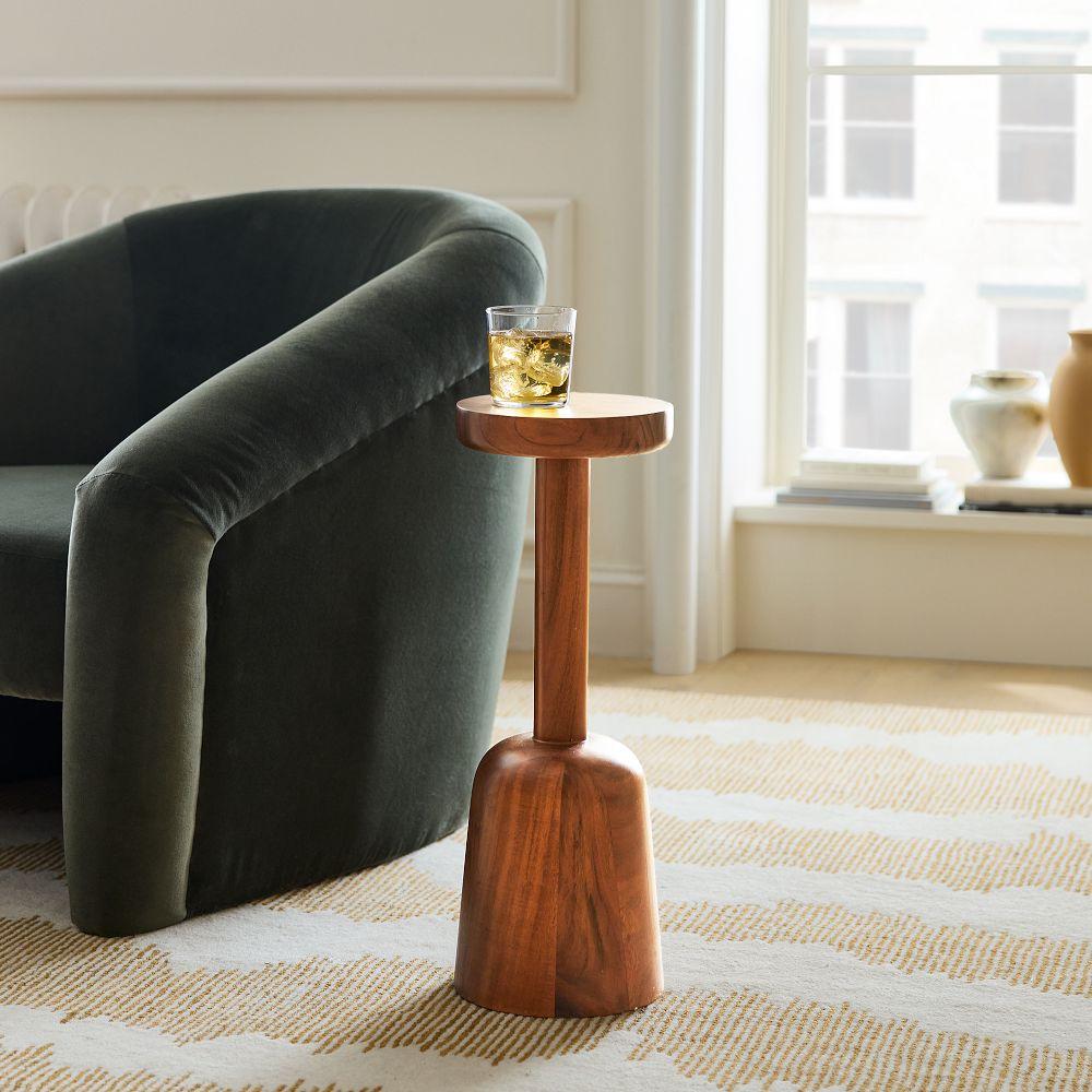 Wooden Pedestal Drink Table (20 cm)