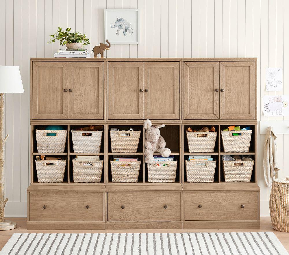 Pottery Barn Kids Cameron 3 x 3 Cubby & Cabinet Wall System