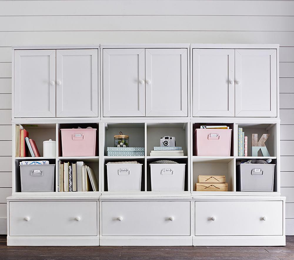 Pottery Barn Kids Cameron 3 Cubby & 3 Cabinet Wall System