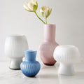 Decorative Linear Caned Glass Vases
