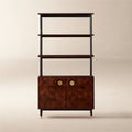 Carbon 82in Brown Burl Wood Media Console