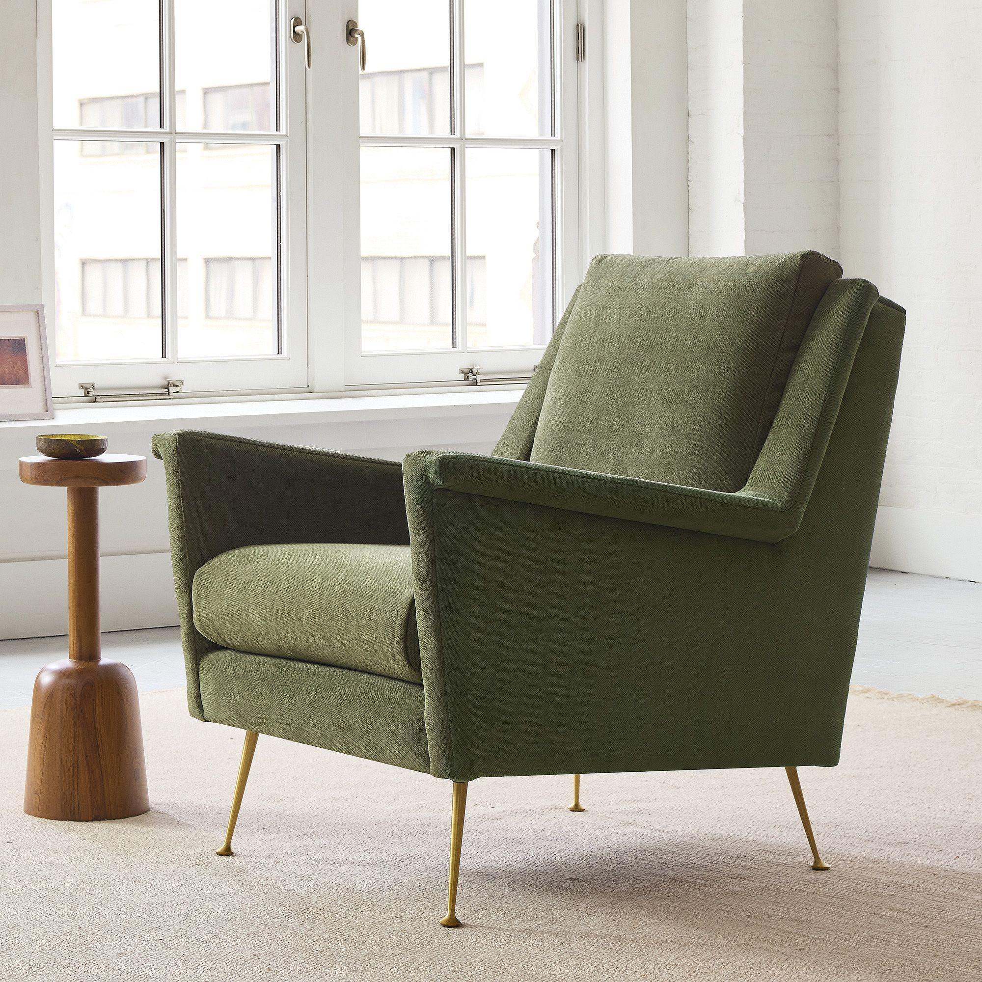 Carlo Mid-Century Armchair - Metal Legs