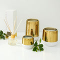 White & Gold Candle - Smoked Tonka