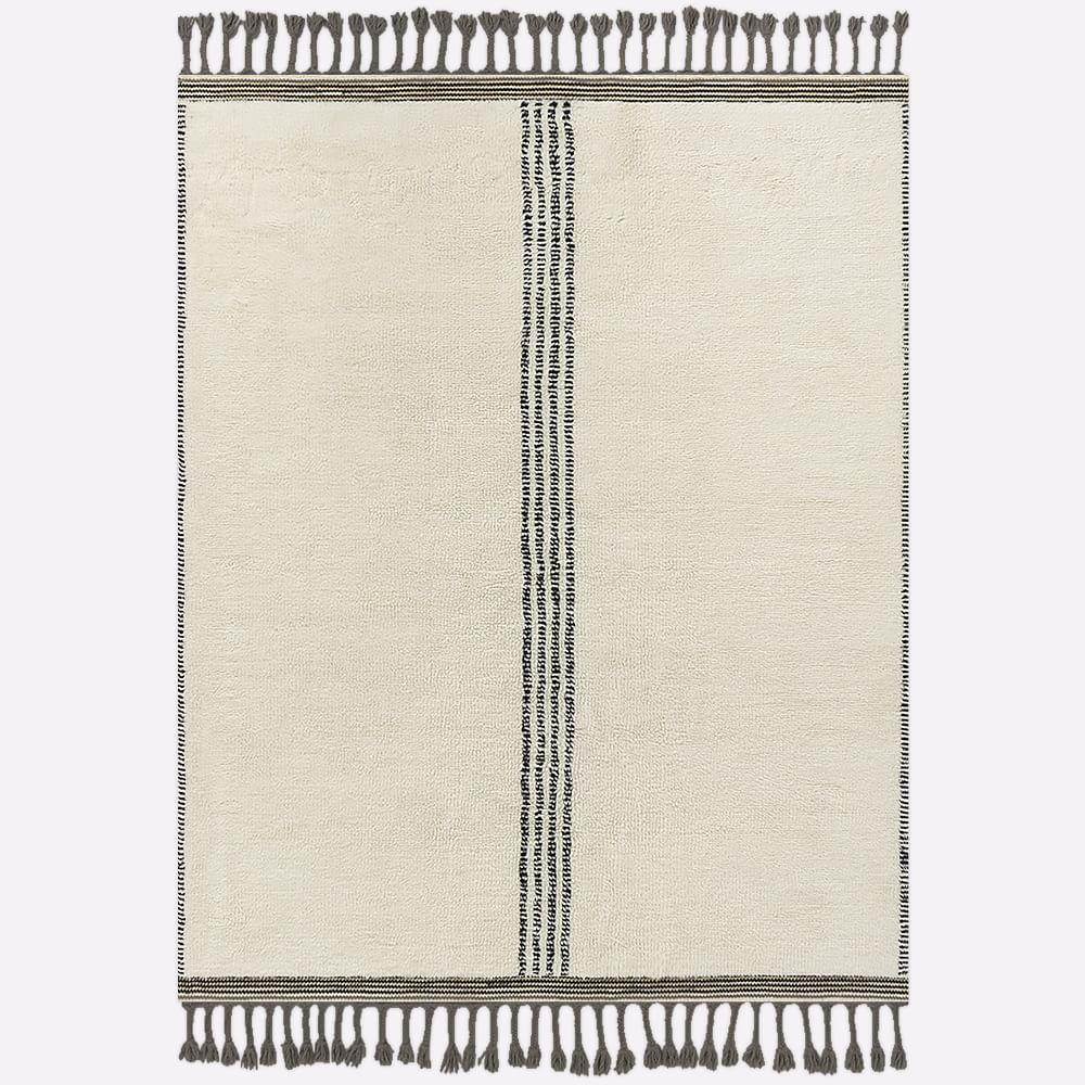 Centre Stripe Shag Rug