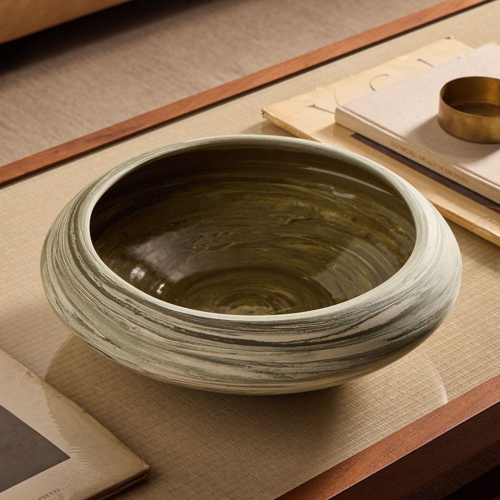 Ceramic Marbled Decorative Bowl