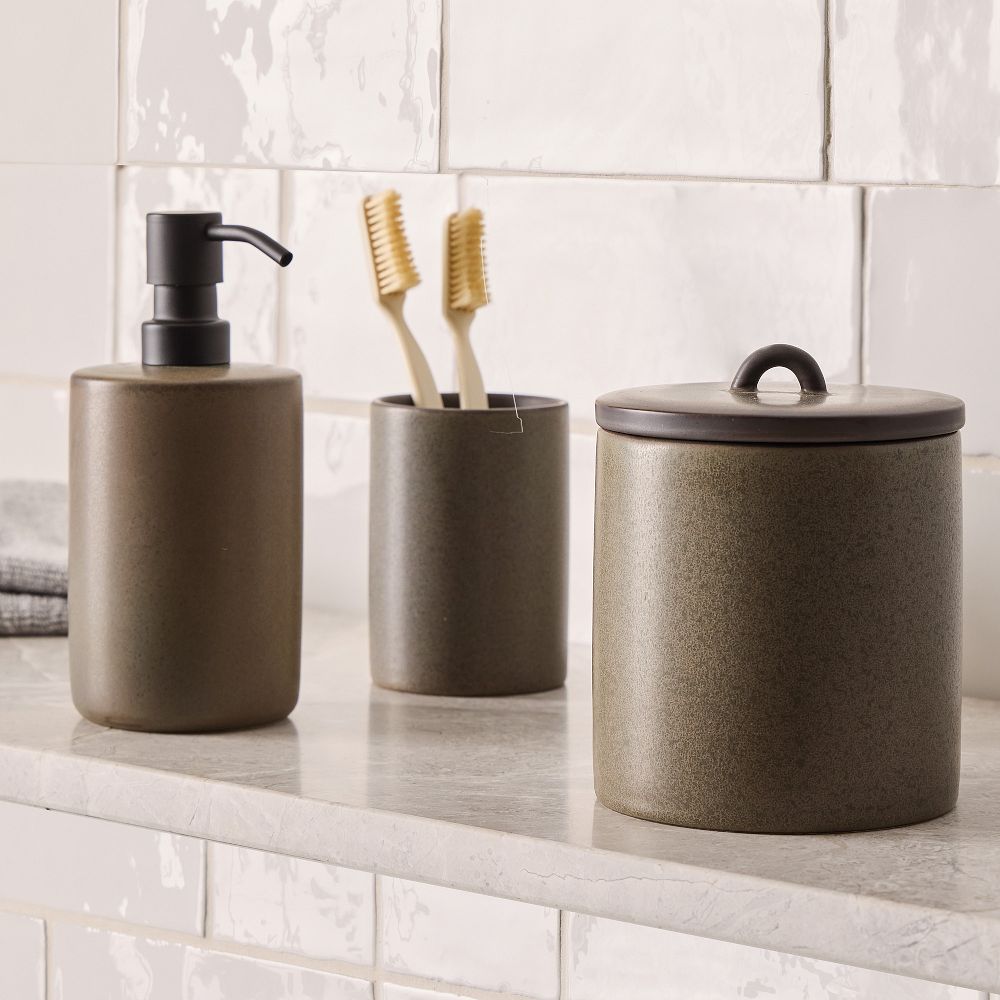 Speckled Ceramic Bath Accessories
