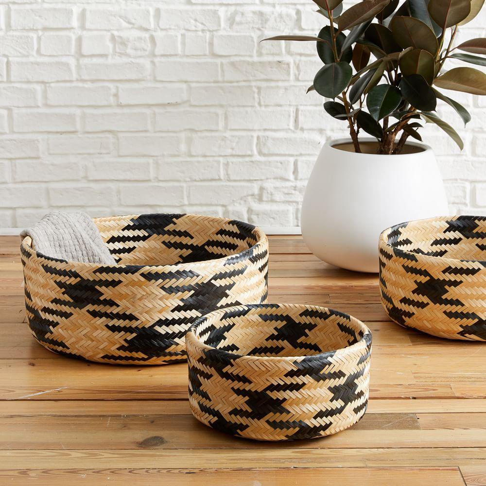 Chevron Woven Baskets