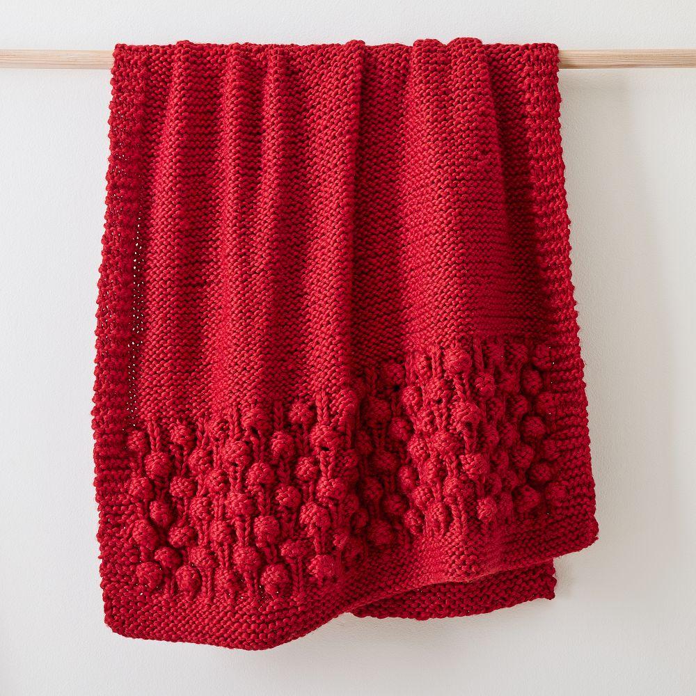 Chunky Bauble Knit Throw