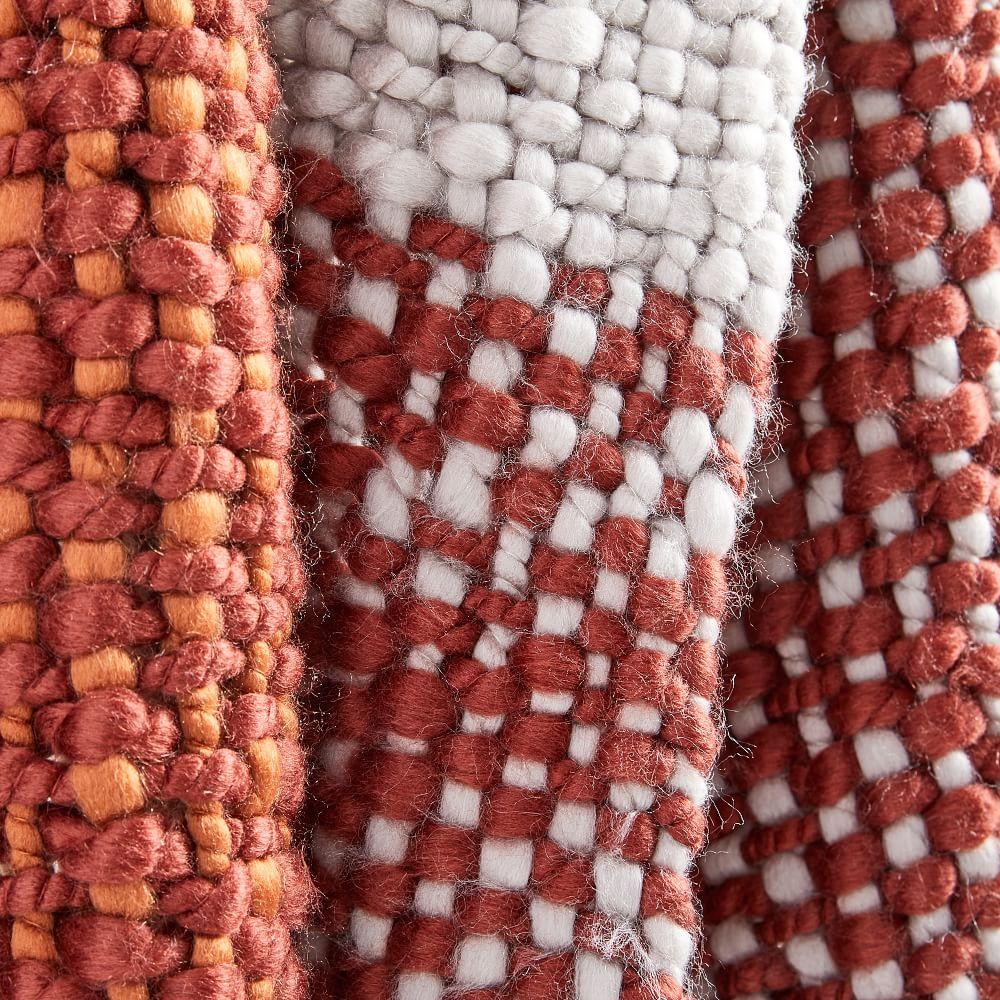 Colour Block Basketweave Throw