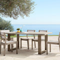 Concrete Garden Dining Table & 6 Portside Textilene Chairs Set