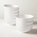 Contact White Ceramic Salad Plates Set of 8