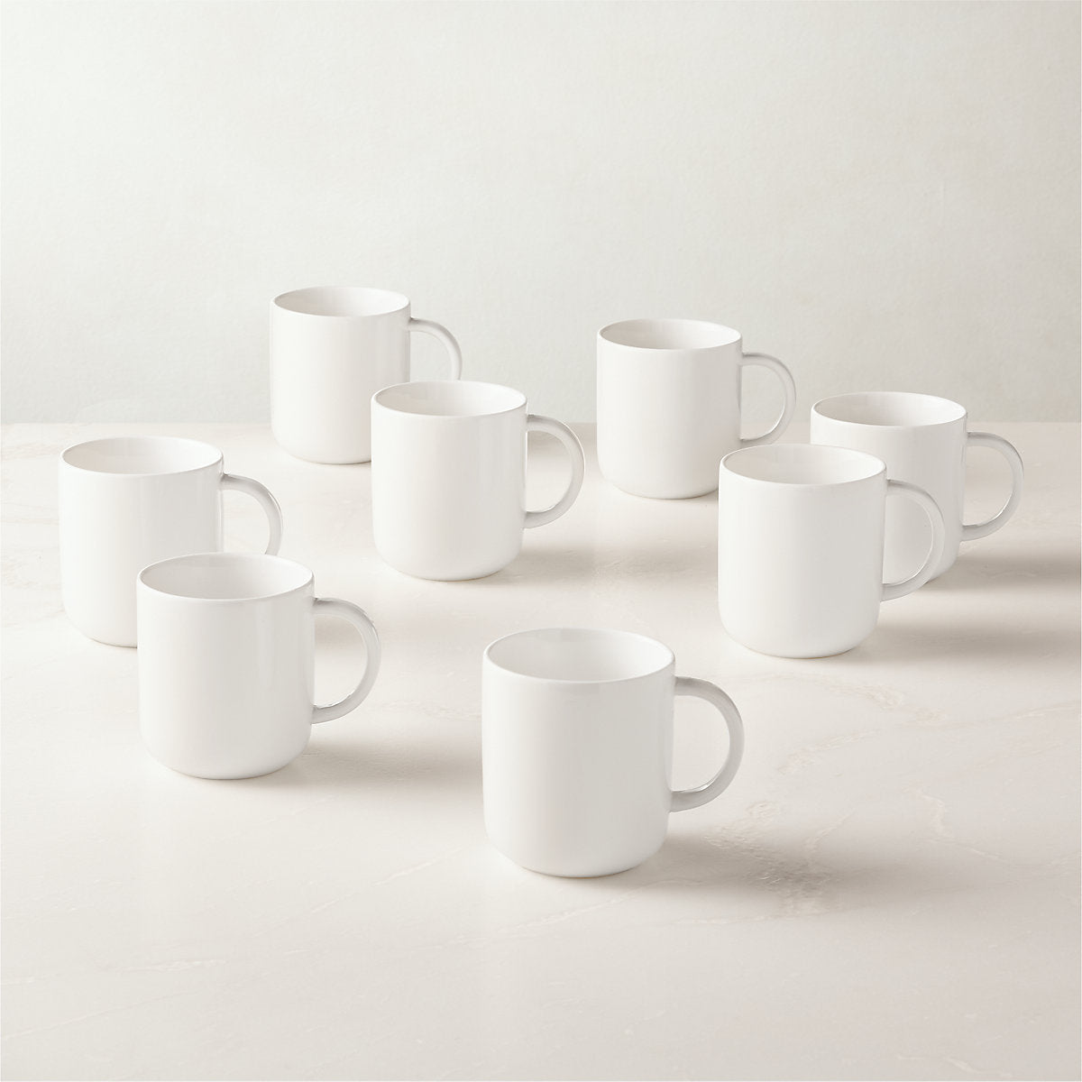 Contact White Ceramic Soup Bowls Set of 8