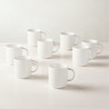 Contact White Ceramic Pasta Bowls Set of 8