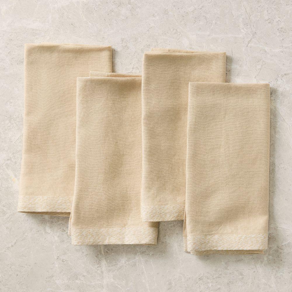 Contrast Border Metallic Napkin Sets – Gold