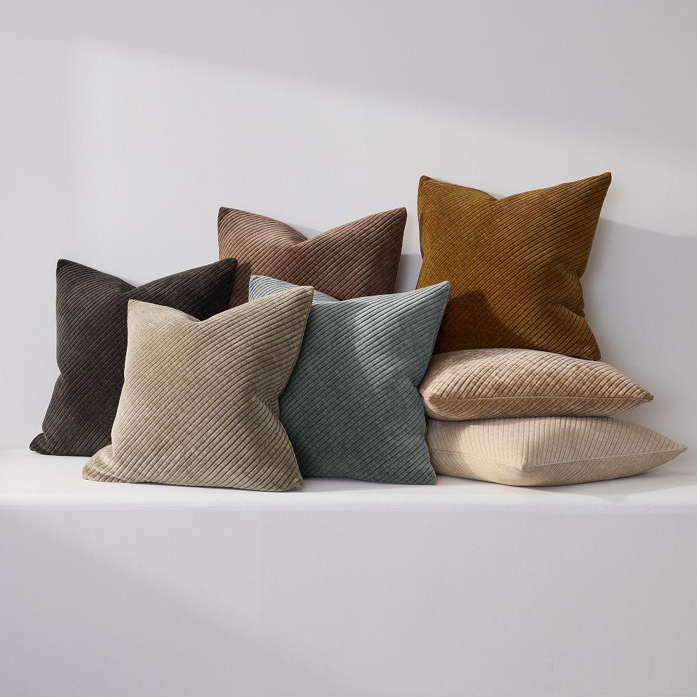Corded Bias Velvet Cushion Cover