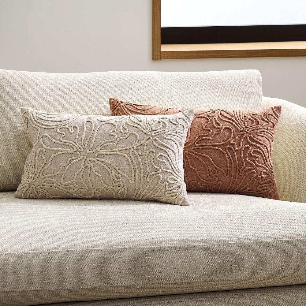 Corded Floral Cushion Cover