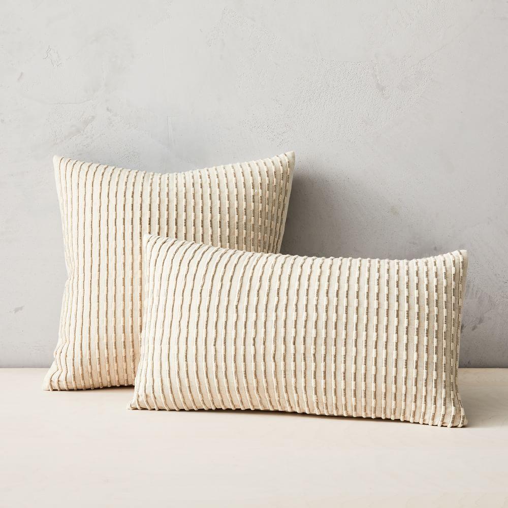 Corded Metallic Cushion Cover