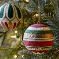 Cotton Mache Ball Baubles (Set of 4)