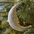 Cotton Mache Crescent Moon Bauble