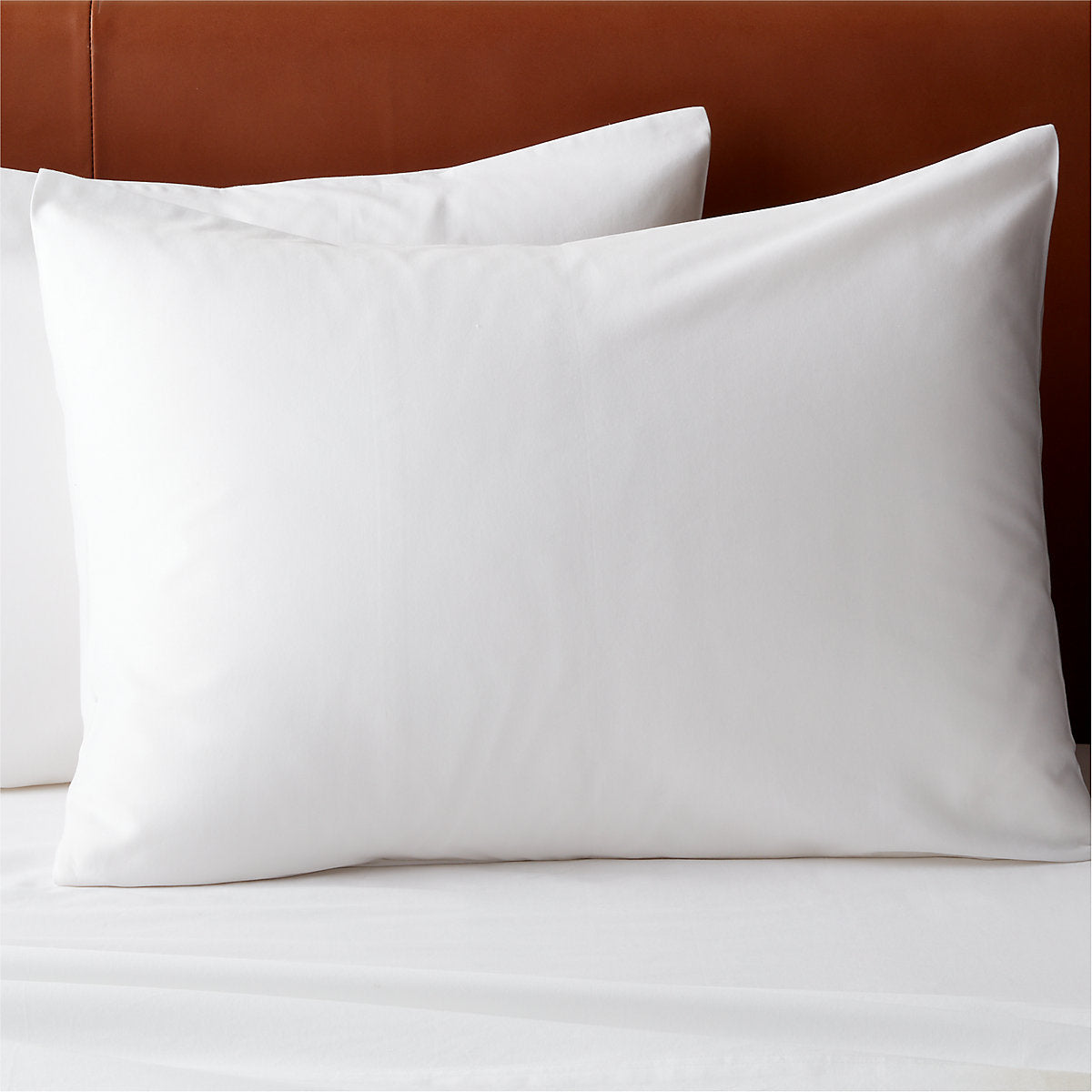 Classic Organic Cotton Sateen 520 Thread Count White Full/Queen Duvet Cover