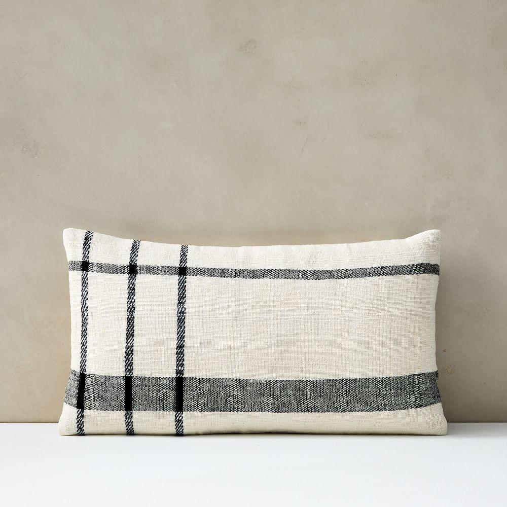 Cotton Silk Open Windowpane Cushion Cover