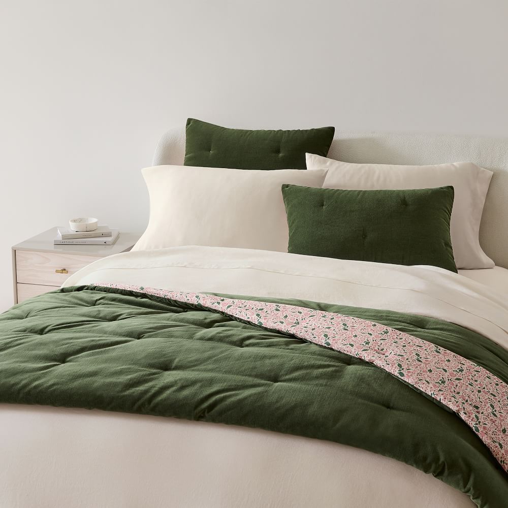 Cotton Velvet Petit Jardin Bedspread & Pillowcases