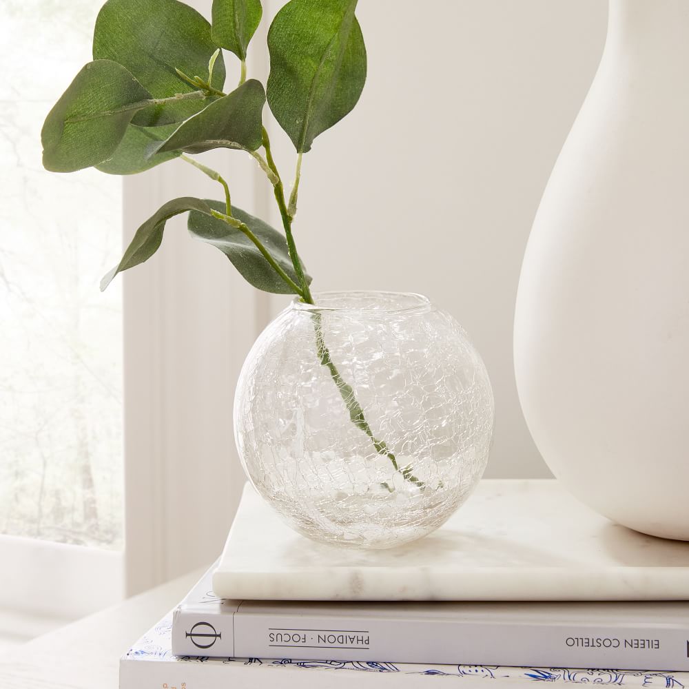 Crackled Glass Vase