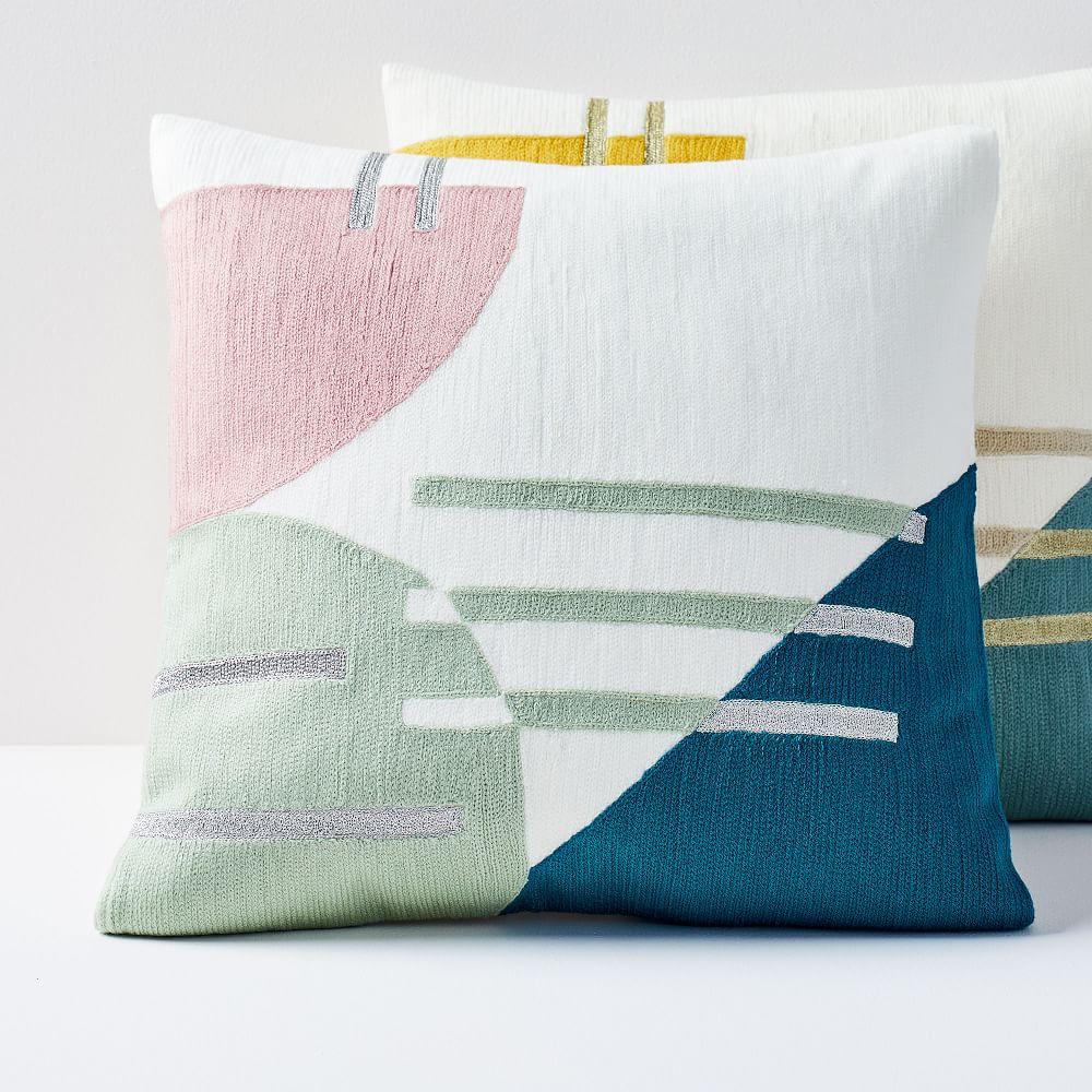 Crewel Balancing Shapes Cushion Covers