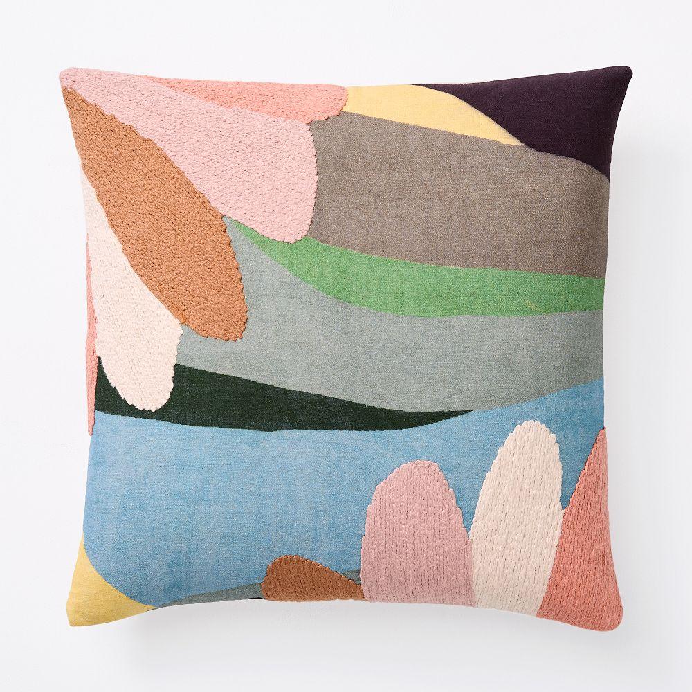 Crewel Banana Leaves Cushion Cover