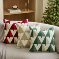 Crewel Colourblock Trees Cushion Cover