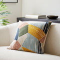 Crewel Curving Lines Cushion Cover