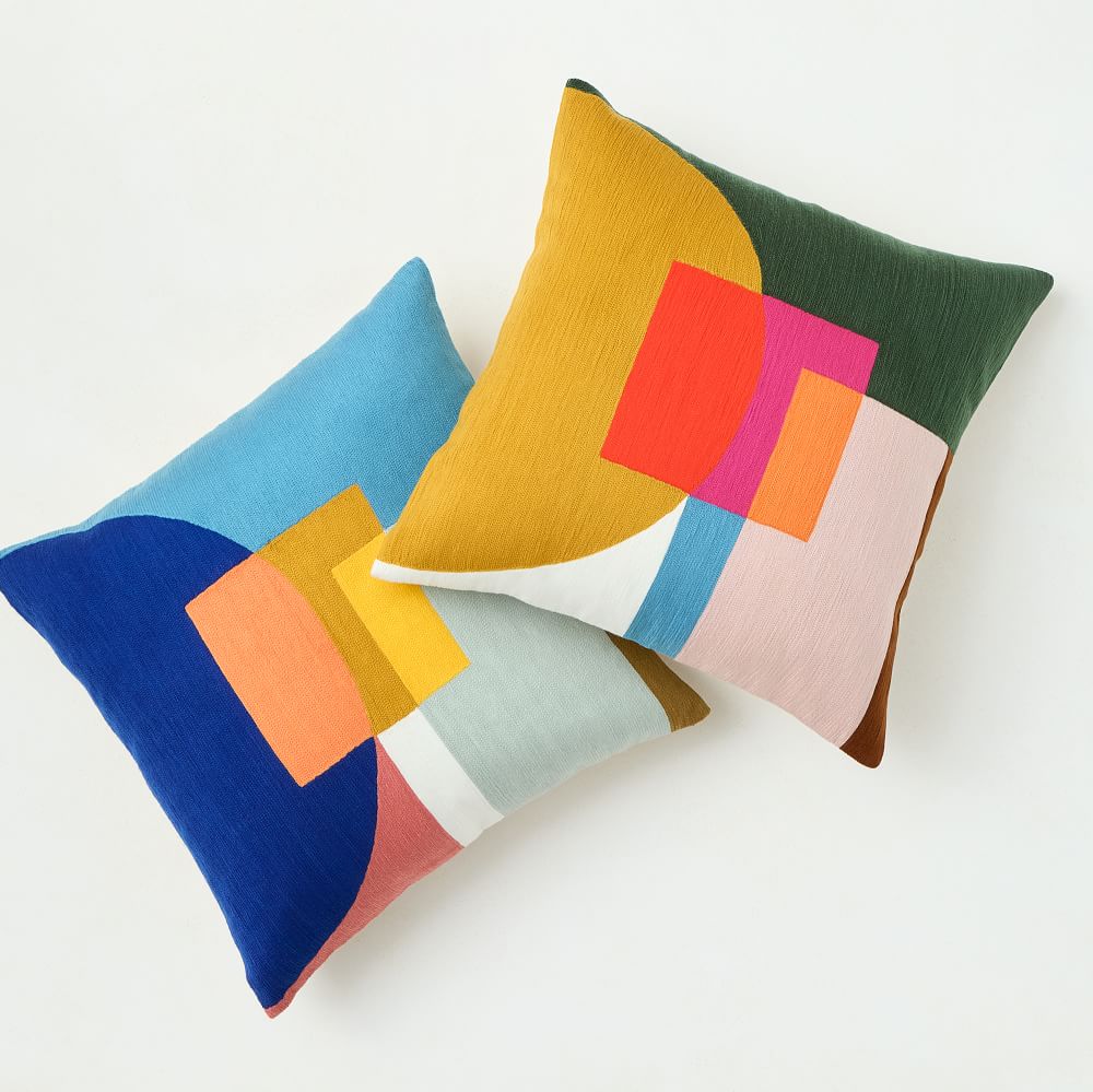Half Moon Layered Blocks Cushion Cover