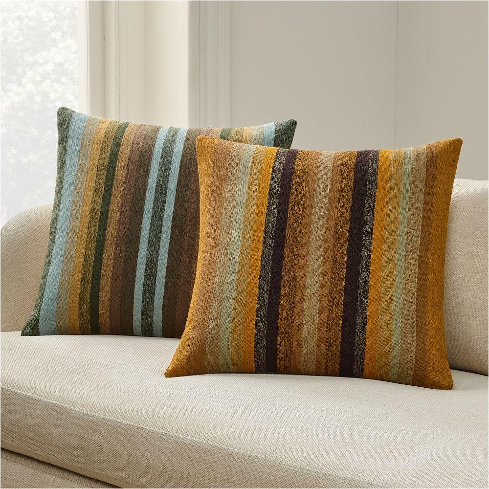 Crewel Ombre Stripe Cushion Cover