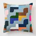 Crewel Descending Shapes Cushion Cover