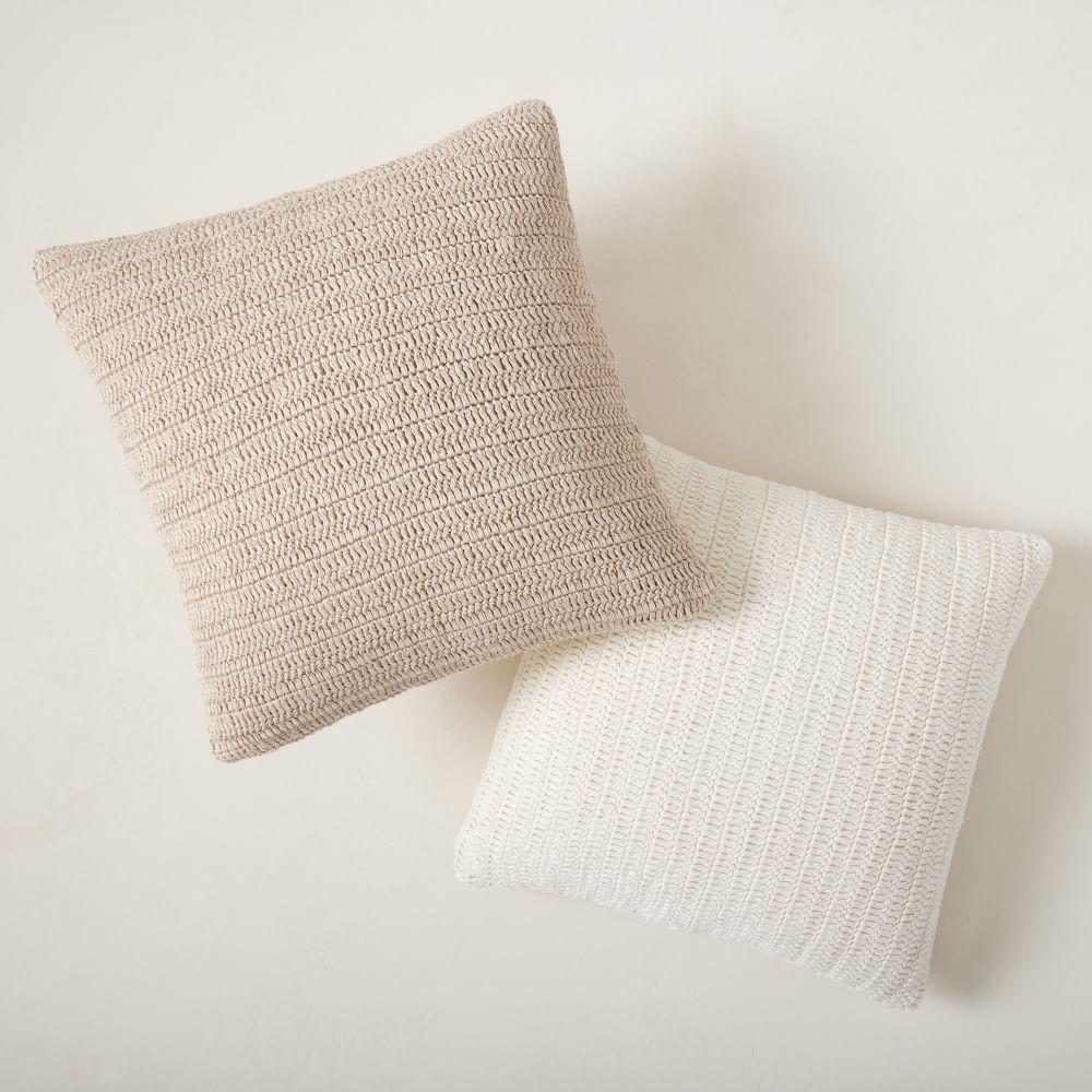 Crochet Linen Cushion Cover