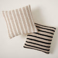 Crochet Linen Stripe Cushion Cover