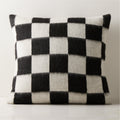 Crosby Ivory Check Alpaca Wool Full/Queen Bed Blanket by Blacksaw